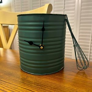 Wall Clock Metal Can Farmhouse Decor